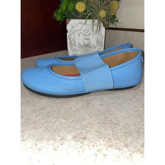 Camper Nina Right Womens Blue Ballet Flats With Elastic Strap Size 36 Comfortabl - Picture 6 of 7